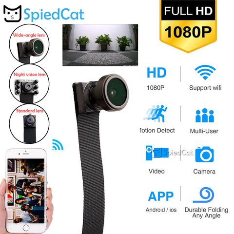 Full HD 1080P grand Angle WIFI réseau Webcam IP P2P Mini caméra bricolage sans fil Module mouvement activé caméra Support TF carte ► Photo 1/6