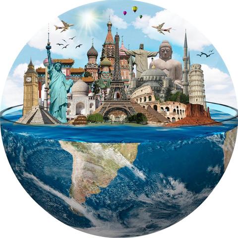 Puzzle terre 1000 pièces/Puzzle rond ciel étoilé adulte enfants planètes Puzzle jouet jeux éducatifs et jouets pour enfants ► Photo 1/6