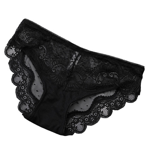 Sous-vêtements en dentelle transparente pour femmes, culotte Sexy respirante à la mode, Lingerie solide, taille basse, slips ► Photo 1/6