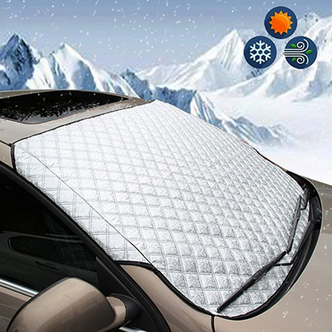 Pare-brise de voiture, couverture avant, protection contre la neige, le gel, la glace, la poussière, la chaleur, le soleil, grand tapis ► Photo 1/5