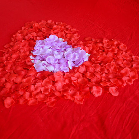 Pétales De roses artificielles en soie, 1000 pièces, pour décoration De mariage, pour noël ► Photo 1/6