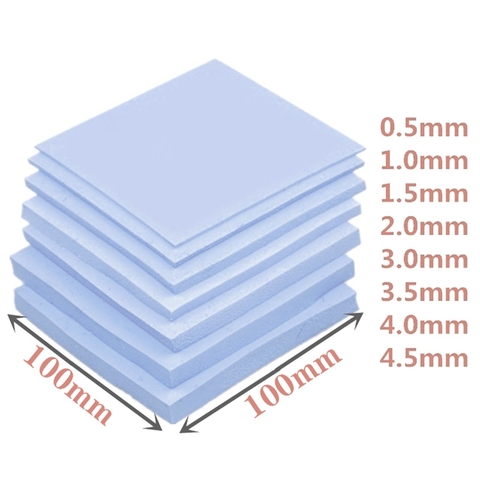 Haute qualité 100*100mm GPU CPU IC coussin thermique pour puce électronique mémoire petit dissipateur thermique ► Photo 1/6