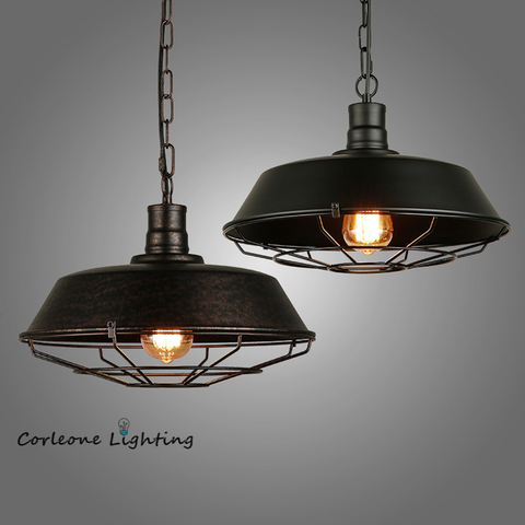 Loft américain pendentif lumières industriel Vintage fer suspension Loft Chanderlier salle à manger Bar café pendentif lumière décor Luminarie ► Photo 1/6