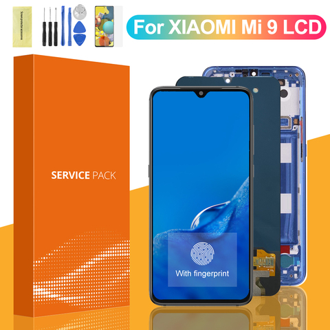 Super affichage AMOLED pour Xiaomi Mi 9 LCD écran tactile numériseur assemblée avec cadre pour Xiaomi Mi 9 Mi9 écran LCD ► Photo 1/6