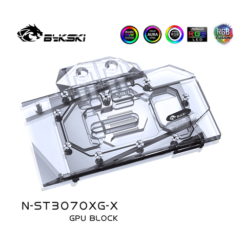 Bykski – bloc d'eau pour ZOTAC RTX3070 X-GAMING OC 8G/ RTX 3070 Twin Edge OC carte GPU/couverture complète en cuivre/radiateur RGB ► Photo 1/6