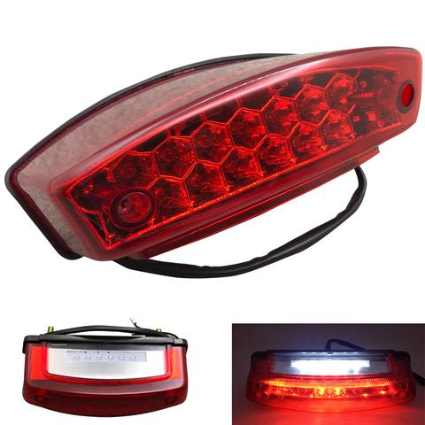 Feu arrière pour motos, accessoires universels de motocyclettes, feu de stop arrière pour Honda, Suzuki, ATV, motocross, motocross, LED ► Photo 1/5