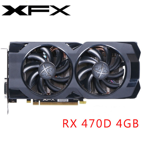 XFX Vidéo Carte RX 470 4 GO 256Bit GDDR5 Cartes Graphiques pour AMD RX 400 série VGA Cartes RX470 DisplayPort 570 580 480 HDMI Utilisé ► Photo 1/5