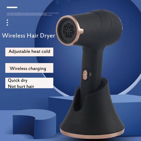 Sèche-cheveux Rechargeable sans fil Portable forte puissance Salon de coiffure outils de coiffure sèche-cheveux chaud/froid CFJ9 ► Photo 1/1