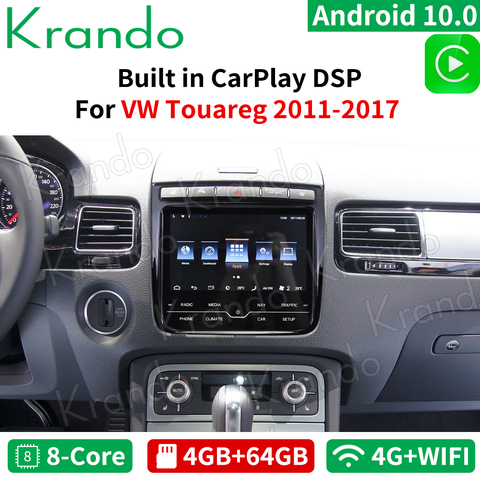 Krando Android 10.0 4G 64G 8.8 ''Tesla écran Vertical lecteur Audio de voiture GPS pour VW Volkswagen Touareg 2011-2017 Carplay ► Photo 1/6