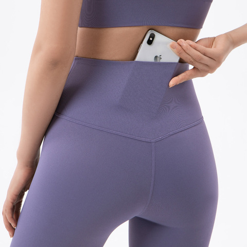 SOISOU nouveau pantalons de Yoga femmes Leggings pantalons de Yoga fille Fitness collants souples taille haute Mention hanche pas de T ligne pantalons de sport pour femmes ► Photo 1/6