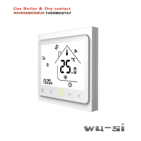 Thermostat de chaudière à gaz RS485 et MODBUS pour chauffage au sol, programmation 5 + 2 24vac 95-240vac en option ► Photo 1/6