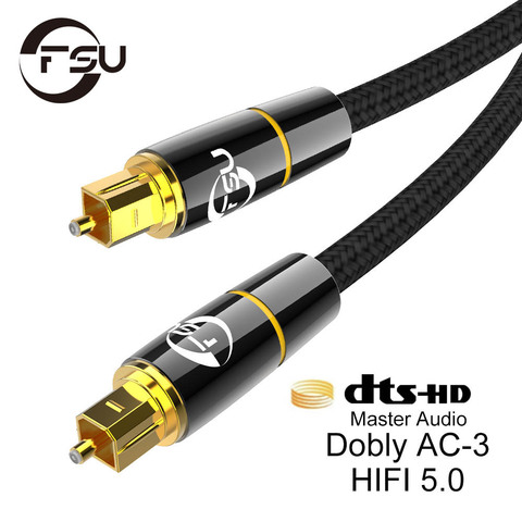 FSU HIFI 5.1 câble Audio optique numérique Toslink 1m 2m 3m 10m câble Coaxial SPDIF pour TV lecteur Blu-ray amplificateur câble à fibres ► Photo 1/6