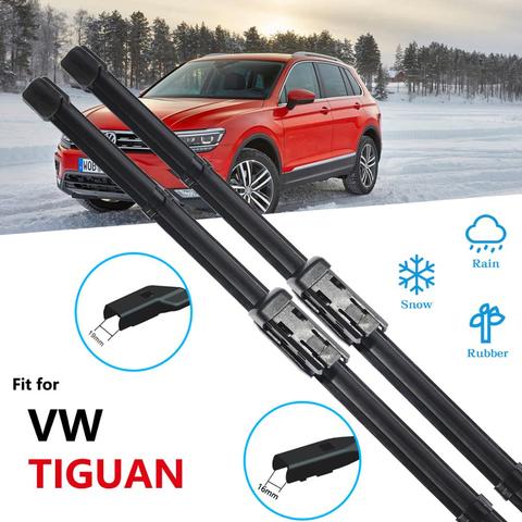 Essuie-glace avant pour Volkswagen Tiguan MK1 MK2, 2008 ~ 2022, accessoires de voiture, autocollants de pare-brise avant, 2009, 2010, 2017, 2022, 2022 ► Photo 1/6