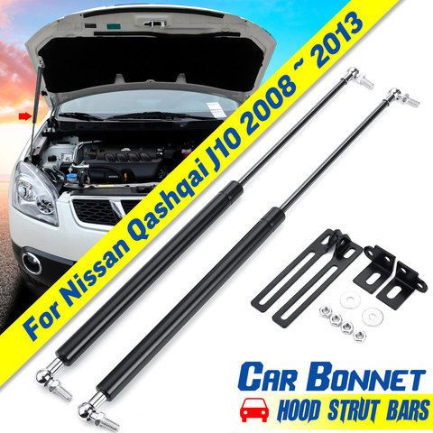 Support de levage antichoc à gaz pour Nissan Qashqai J10, 2 pièces, capot de voiture, 2008 2009 2010 2011 2012 2013 ► Photo 1/6