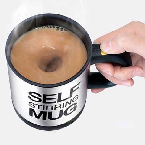 Tasse électrique automatique de 400ML, avec couvercle, en acier inoxydable, pour mélanger le café et le thé ► Photo 1/6