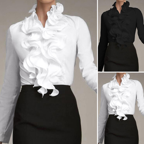 Élégant hauts asymétriques femmes printemps Blouse ZANZEA 2022 décontracté bouton bas Blusas femme revers manches longues chemises surdimensionné ► Photo 1/6
