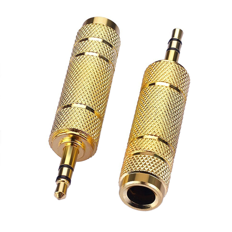 1/5 pièces 3.5mm mâle à 6.35mm femelle Audio adaptateur connecteur pour téléphone portable ordinateur portable 3.5 prise à 6.35 Jack haut-parleur stéréo ► Photo 1/6