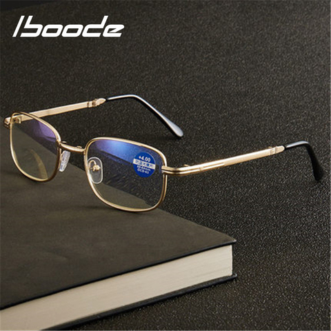Iboode rétro clair lentille lunettes de lecture femmes presbytie lunettes hommes ultra-léger loupe lunettes + 1.0 1.5 2.0 2.5 3.0 + 3.5 ► Photo 1/6