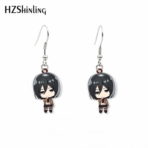 2022 nouvelle attaque sur Titan boucle d'oreille Eren Levi Armin Anime acrylique crochet boucle d'oreille époxy boucles d'oreilles bijoux faits à la main cadeaux ► Photo 1/6