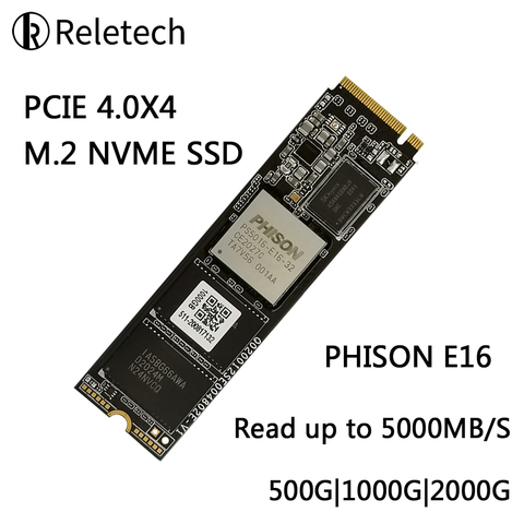 Reletech – disque dur interne ssd, nvme, 3D, 5000 mo, PCIE 4. 0x4, PHISON E16, M.2, 1 to, 2 to, NAND, 2280, pour ordinateur de bureau ► Photo 1/6