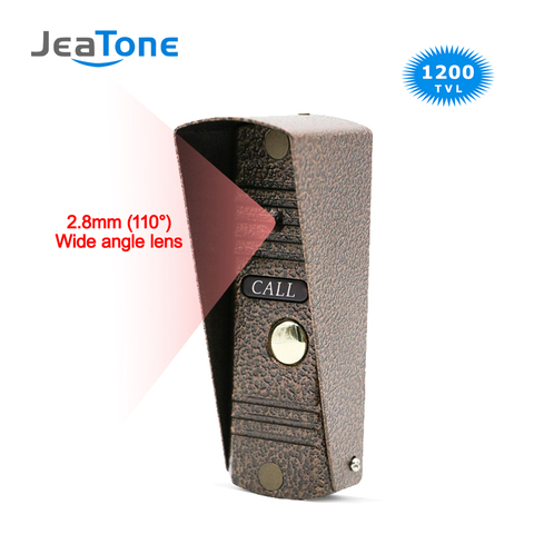 Jeatone simple 3.7/2.8MM lentille panneau d'appel pour la sécurité à domicile vidéo interphone appartement IR Vision jour/nuit et détection de mouvement ► Photo 1/6