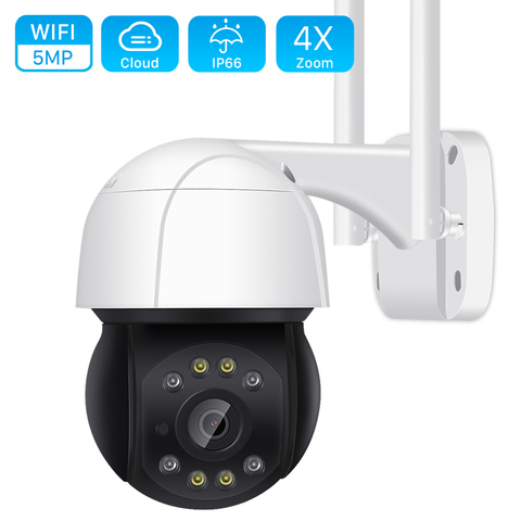 5MP sécurité caméra IP WIFI suivi automatique 1080P HD extérieur PTZ caméra alarme humaine vitesse dôme Surveillance bidirectionnelle Audio H.265 ► Photo 1/6