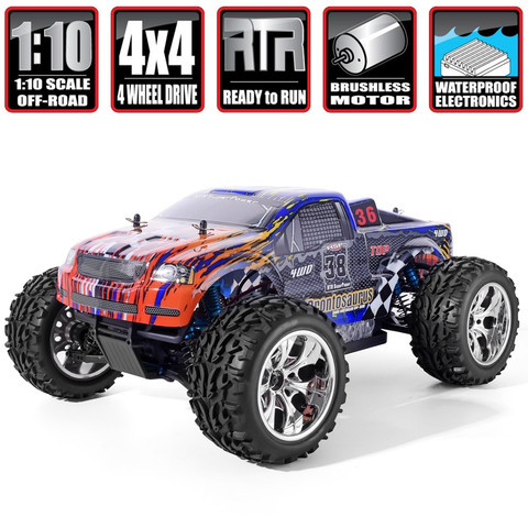 HSP RC voiture 1/10 échelle 4wd hors route monstre camion 94111PRO puissance électrique moteur Brushless Lipo batterie haute vitesse passe-temps véhicule ► Photo 1/6