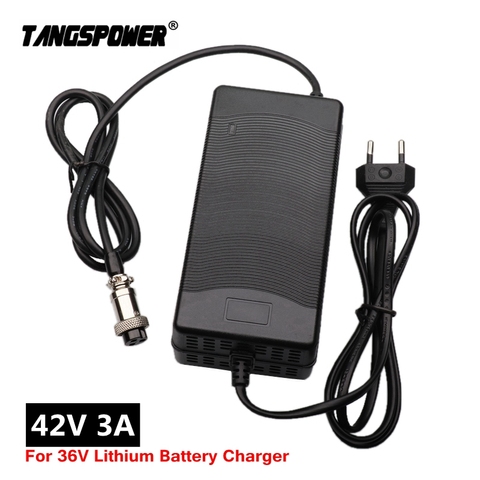 42V3A chargeur 42V 3A vélo électrique chargeur de batterie au lithium pour 36V batterie au lithium prise 3P GX16 connecteur de haute qualité ► Photo 1/6