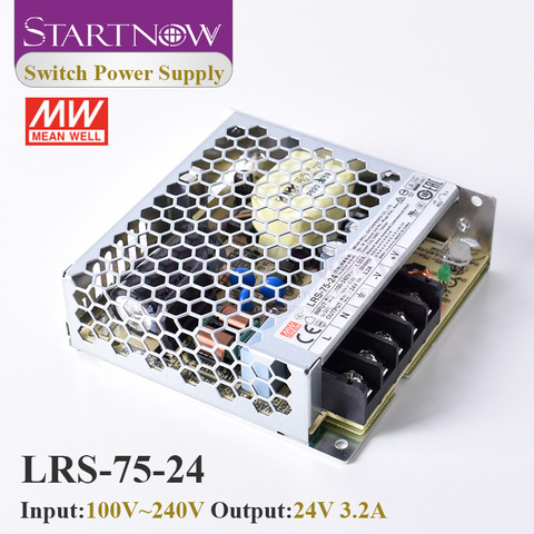 Starnow – alimentation électrique avec contrôleur Laser, 12V, 6a, 24V, 3,2 a, 75W, MW d'origine, Taiwan, Meanwell, LRS-75-24 ► Photo 1/6