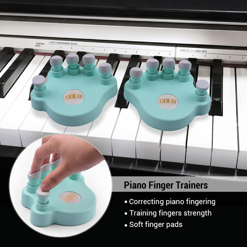 SOLO Piano doigt formateurs doigts force outils de musculation doigt correcteurs doux doigts tampons Piano clavier pour débutant 1 paire ► Photo 1/6