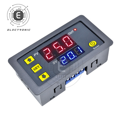 Relais de retardement numérique AC 110V 220V 12V, double affichage LED, minuterie de Cycle, interrupteur de commande, minuterie réglable ► Photo 1/6