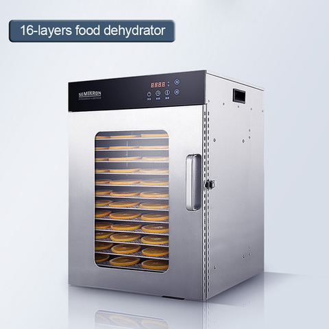 Séchoir alimentaire en acier inoxydable, 16 couches, pour fruits et légumes, machine commerciale pour fruits de mer, thé et poulet 220v, v ► Photo 1/6