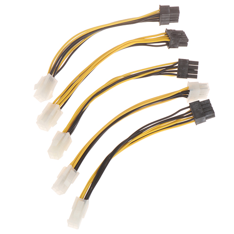 5 pièces 15cm ATX 4 broches femelle à 8 broches mâle EPS câble d'alimentation adaptateur CPU connecteur d'alimentation ► Photo 1/6