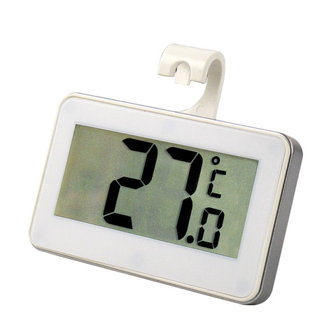 Mini réfrigérateur/congélateur électronique numérique blanc à affichage LCD, thermomètre avec crochet, testeur de précision ► Photo 1/6