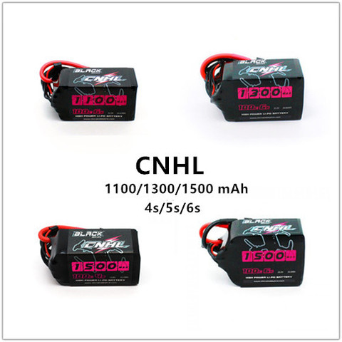 CNHL-batterie HobbyLine noire série 1100/1300/1550mAh batterie 4s 6S Lipo 14.8V 22.2V FPV pour course de drones ► Photo 1/6