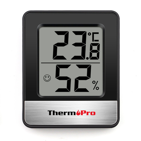 ThermoPro-Mini station météo TP49 thermomètre et hygromètre pour chambre noire et blanche ► Photo 1/6