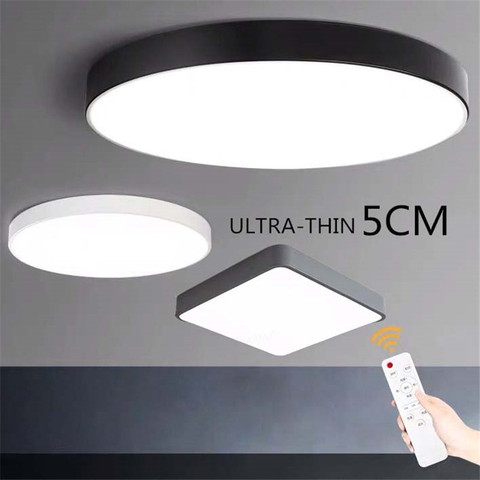 Plafonnier Led circulaire avec télécommande, design moderne, luminaire de plafond, idéal pour un salon, une chambre à coucher, un couloir ou une cuisine ► Photo 1/6