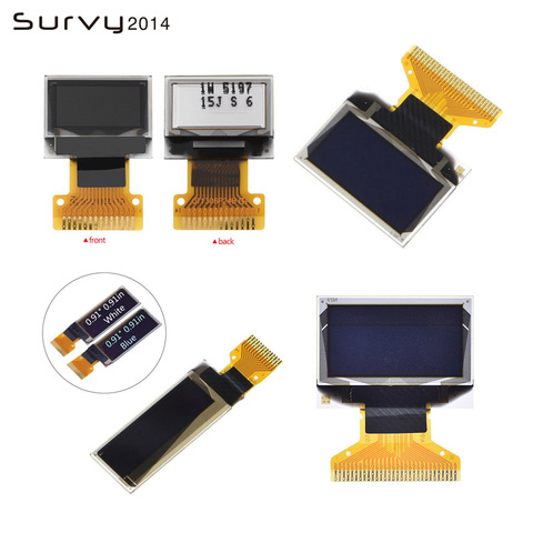 Module d'affichage LED LCD OLED, 0.49/0.9/0.96/1.3 pouces, 128X64, blanc et bleu, Module d'affichage pour Arduino SPI IIC I2C, bricolage électronique ► Photo 1/6