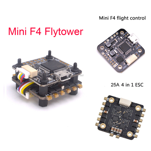 Mini contrôle de vol F3/F4 Flytower intégré OSD 4 en 1 intégré 5V 1A BEC 25a ESC Support Dshot pour Drone FPV RC ► Photo 1/6