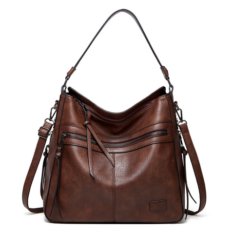 Hiver Vintage en cuir PU sac à main gland femmes sac sac à main de mode sacs à bandoulière pour les femmes 2022 fourre-tout de luxe sac bolso mujer ► Photo 1/6