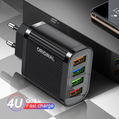 Chargeur USB universel rapide, adaptateur de prise ue US, pour téléphone portable, iPhone, Samsung, Quick Charge 3.0, pour tablette ► Photo 1/6