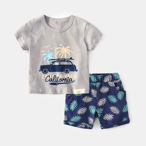 Marque coton bébé ensembles loisirs sport garçon T-shirt + Shorts ensembles enfant en bas âge vêtements bébé garçon vêtements ► Photo 1/6