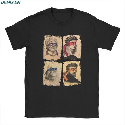 T-Shirt manches courtes col rond homme avec motif Science turtle, Mutant Ninja, humoristique, en coton, humoristique, graphique imprimé ► Photo 1/3