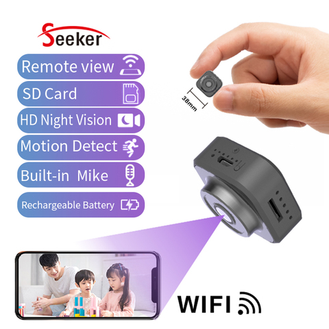 Mini caméra de surveillance Portable IP Wifi HD 2022 P, dispositif de sécurité domestique sans fil, avec batterie Rechargeable, nouveau Design, 1080 ► Photo 1/6
