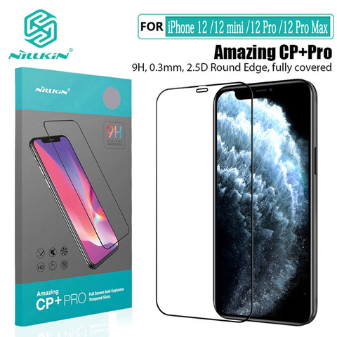 Pour iPhone 12 Pro Max protecteurs d'écran NILLKIN H/H + Pro CP + Pro verre trempé Pour iPhone 12 12 Pro / 12 mini Film avant en verre ► Photo 1/6