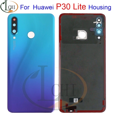 Verre arrière pour Huawei P30 Lite couvercle de batterie boîtier de porte arrière pour Huawei Nova 4e boîtier P30 Lite couvercle de batterie ► Photo 1/6