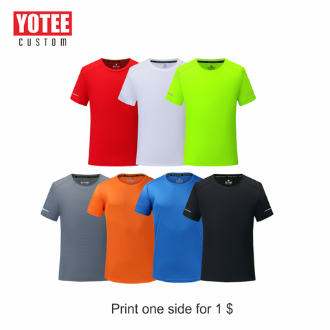 YOUTEE – T-shirt à col rond pour hommes, séchage rapide, LOGO personnalisé, sport, été, 2022 ► Photo 1/6