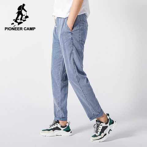 Pioneer Camp 2022 jean droit hommes Streetwear Hip Hop bleu mince décontracté Denim pantalon pour homme ANZ005116 ► Photo 1/6