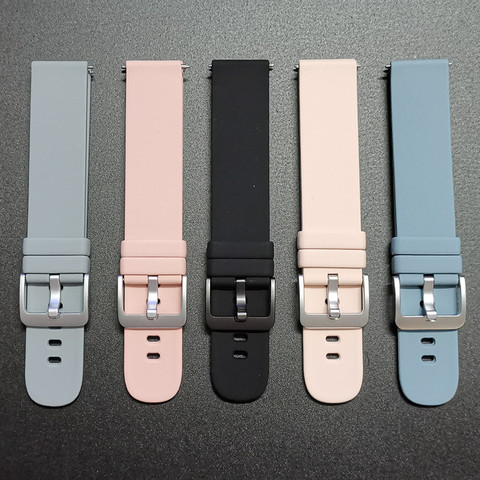 Bracelet de montre adapté à la montre intelligente P8 bracelet en Silicone et bracelet en acier 20MM ► Photo 1/6