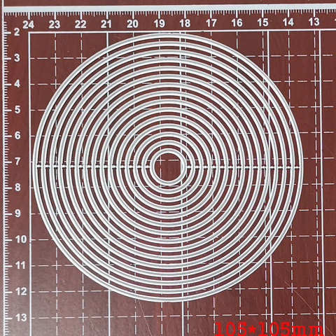 Matrices de découpe en métal, cadre rond, couteau, lame, moule, pochoirs pour artisanat, Scrapbook, fabrication de cartes de vœux, modèle de matrice décorative ► Photo 1/2